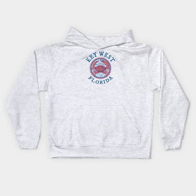 Key West, Florida, Stone Crab on Wind Rose Kids Hoodie by jcombs